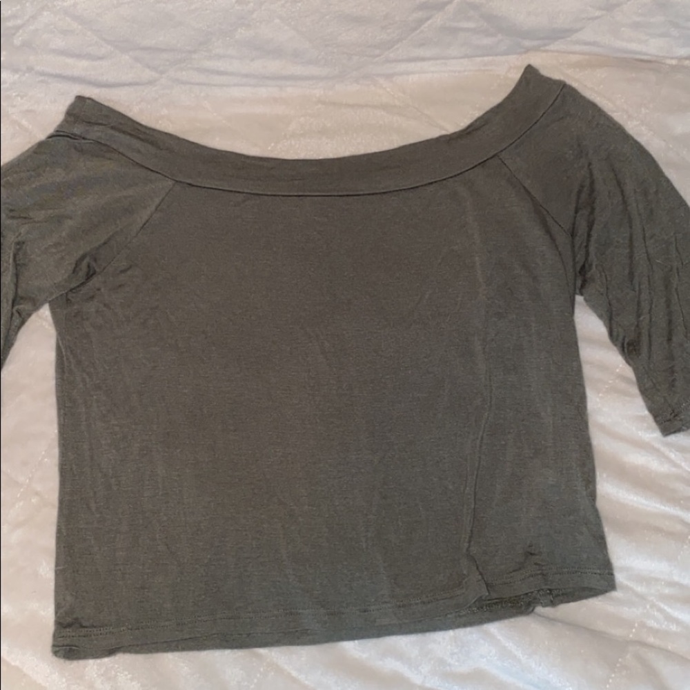 Olive green crop top